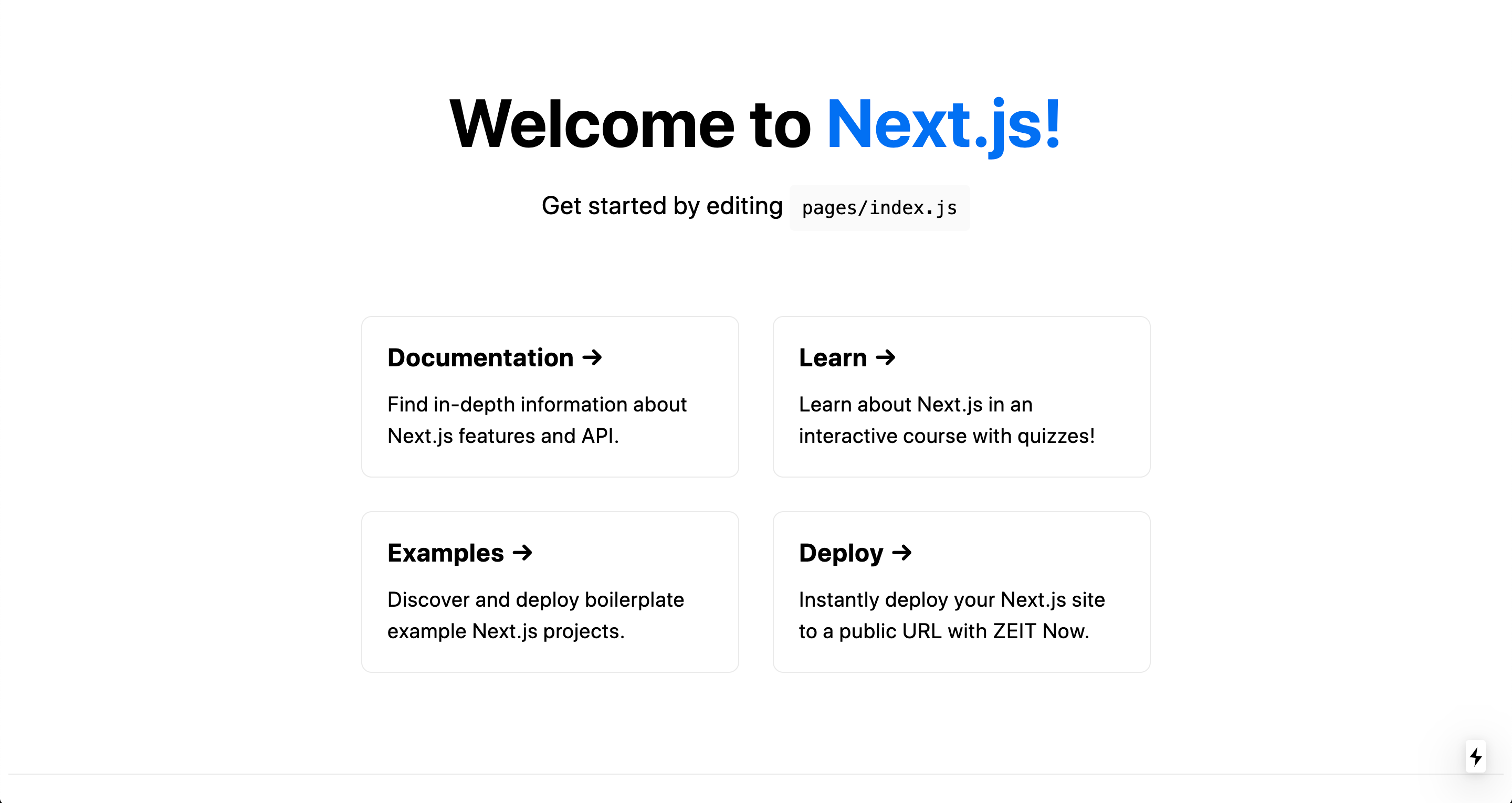 nextjs homepage